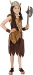 Smiffys Viking Girl Costume, Brown, M - 7-9 years