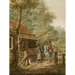 Artery8 Andriessen Dutch Landscape House Horse Painting Premium Wall Art Canvas Print 18X24 Inch