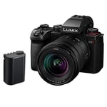 Panasonic LUMIX S5II Full Frame Mirrorless Camera Kit with New Phase Hybrid AF, Active I.S, Unlimited 4:2:2 10-bit recording, 4K 60p and 6K 30p with 20-60mm F3.5-5.6 L-Mount lens - DC-S5M2KE-BAT