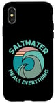 Coque pour iPhone X/XS L'eau salée guérit tout ce qui se passe par la mer et l'