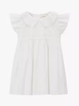 Angel & Rocket Baby Molly Embroidered Collar Smock Dress, Cream