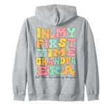 In My First Time Grandpa Era Groovy 1st Time Grandpa Cute Zip Hoodie