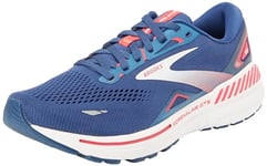 Brooks Femme Adrenaline GTS 23 Sneaker, Blue Raspberry White, 40.5 EU