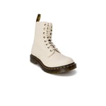 Dr.Martens Cuir Beige Femmes Bottes Authentique