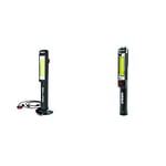 NEBO NE6640 Big Larry PRO Flashlight, High Power 500 Lumen Work Light, Red Hazard Flasher, Black & Magnetic NE6737 Big Larry 2 Pocket Work Light - Powerful LED Pen Inspection Flash Light, Black Torch