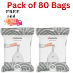 Brabantia Perfect FIT Bin Liners 50-60L Waste Bags Type H Size  Pack40-80-120