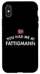 Coque pour iPhone X/XS Fattigmann Norway Norvège Biscuit Noeud Frit Noël