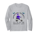 Homeland Security Naughty List Christmas Pajamas Graphic Long Sleeve T-Shirt