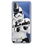 ERT GROUP mobile phone case for Xiaomi REDMI NOTE 10 5G / POCO M3 PRO original and officially Licensed Star Wars pattern Stormtrooper 007, partially transparent