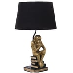 Bordslampa Alexandra House Living Svart Guld Gyllene Plast 40 W 31 x 51 x 31 cm Apa