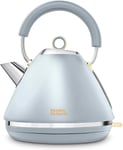 Morphy Richards Accents Pyramid Kettle, 1.5L, 3KW, Ocean Grey/Gold, 102046