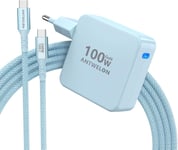 100W USB C Chargeur GAN Ordinateur Portable Type C pour MacBook Pro 16 15 14 Zoll, MacBook Air, iPad Pro, Galaxy S24 S23, Dell XPS, HP, Lenovo Thinkpad Yoga, Tablet