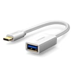 Ugreen USB-A 3.0 (hun) til USB-C 3.0 (hann) OTG-adapter - hvit