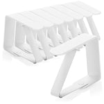 com-four® 8X Pince à Nappe de qualité supérieure - Pince à Nappe en Acier Inoxydable Peint en Blanc - Pince à Nappe