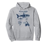 Megalodon Shark Anatomy, Excint Aquatic Predator Pullover Hoodie