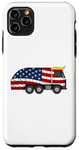 Coque pour iPhone 11 Pro Max Camion poubelle drapeau américain Trump drôle