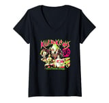 Womens Killer Klowns from Outer Space JoJo Delicious Neon Poster V-Neck T-Shirt