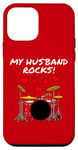 Coque pour iPhone 12 mini Mon mari rock, batterie anniversaire de la Saint-Valentin