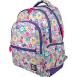 Grafoplás | Bits&Bobs Smile School Backpack | 33 x 46 x 22.5 cm | Padded Back and Handles | 3 Compartments | Auxiliary Pockets | Padded Laptop Area | Adaptable to Trolley | Rubber Model, Violet,