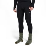 OEX Mens Kelso Lightweight Merino Baselayer Pants made with 100% Wool - Black - Size Small/Medium