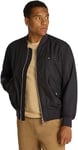 Tommy Hilfiger Men’s Authentic Bomber Jacket with Zip, Black (Black), 3XL