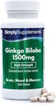 Ginkgo Biloba 1500mg | Supports Circulation to The Brain | Vegan & Vegetarian F