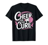 Cheer for the Cure Breast Cancer Pink Ribbon Football T-Shirt