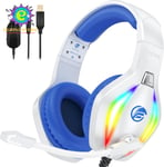 2024 New 100 RGB Gaming Headset for Ps4/Pc/Xbox/Nintendo Switch, PS5 Headset wit