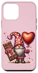 Coque pour iPhone 12 mini Pink Valentines Day Gnome Accessories Valentines Chocolate