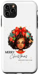 Coque pour iPhone 11 Pro Max Fille noire magique à la peau brune, mélanine, sœur de Noël