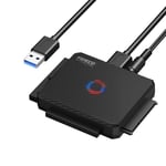 Fideco HDD/SSD hårddiskadapter med USB 3.0, SATA, IDE 2.5"/3.5"