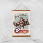 Transformers Join The Team Art Print - A3 - Wooden Hanger