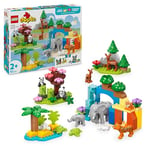 LEGO Duplo Familles d’Animaux Sauvages 3-en-1 - Jouets d’éveil Montessori pour Tout-Petits avec Tortues, Tigres, éléphants, daims et Pandas - Cadeau d'anniversaire pour Enfants dès 24 Mois 10446