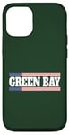 iPhone 15 Vintage Green Bay USA Flag Patriotic City Varsity Green Bay Case