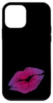 Coque pour iPhone 12 mini Pink Kissing Rouge à lèvres ombré | Design parfait pour les fêtes des années 80