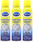 Scholl Fresh Step Shoe Spray 150ml | Odour Eliminator | Foot Care X 3