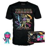 Funko Pop! & Tee: Marvel - Thanos - (BKLT) - Extra Large - (XL) - Marvel Comics - T-Shirt - Clothes With Collectable Vinyl Figure - Gift Idea - Toys and Short Sleeve Top for Adults Unisex Men