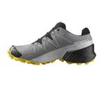 SALOMON Mens Speedcross Gore-tex Hiking Shoe, Sharkskin Black Lemon, 7.5 UK