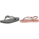 Havaianas Top Tiras, Tongs Femme, Multicolore (Gris/Acier), 39/40 EU Luna Femme, Crocus Rose, 39/40