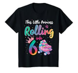 Youth Roller Skate Birthday Shirt 6 Year Old Princess Party Outfit T-Shirt