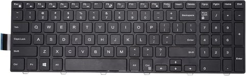 Clavier Remplacement Pour Ordinateur Portable Dell Inspiron 15 3000/15 5000/17-5000/5547/3542, Clavier Remplacement À 101 Touches Pour Remplacement Fixation, Alliage D'Aluminium/Abs