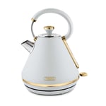 Tower Cavaletto Pyramid Kettle 1.7L 3000W with Modern Stylish Accents T10044WHT