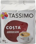 Tassimo Costa Americano Coffee Pods, Pack of 16