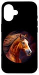 Coque pour iPhone 16 Crinière gracieuse pour cheval de course Nature Force