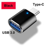 Clé USB portable en métal haute vitesse,clé USB,disque flash,clé USB,3.0 Go,2 To,1 To,SSD,512 Go - Type TYPE-C adapter