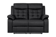 Munari Reclinersofa 2-seters Kunstlær - Svart Reclinersofaer