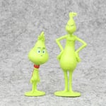 12PCS Cartoon Movie The Grinch 3.5'' Cake Topper model play toy doll figure Gift