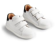 Wheat Garçon Unisex Kinder Baskets avec Double Velcro Velo-Unisexe-Cuir véritable, 0364 White, 28 EU