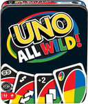 Mattel Games Jeu de Cartes UNO All Wild avec 112 Cartes Boîte Métallique