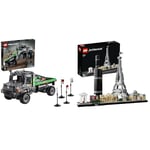 LEGO 42129 Technic 4x4 Mercedes-Benz Zetros Trial Truck Toy, RC Car & 21044 Architecture Paris Model Building Set for Adults with Eiffel Tower and The Louvre Model